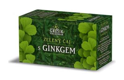 GREŠÍK Zelený čaj s ginkgo n.s. 20 x 1,5 g